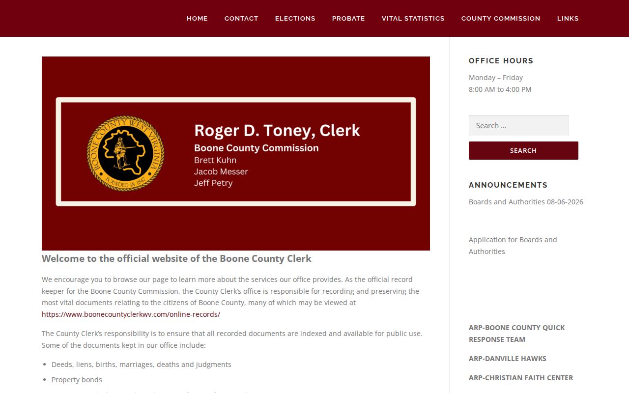 Boone County court records compared with county clerk records